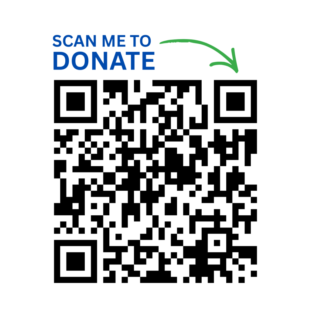 Scan me to donate to Lanes Vets via JustGiving